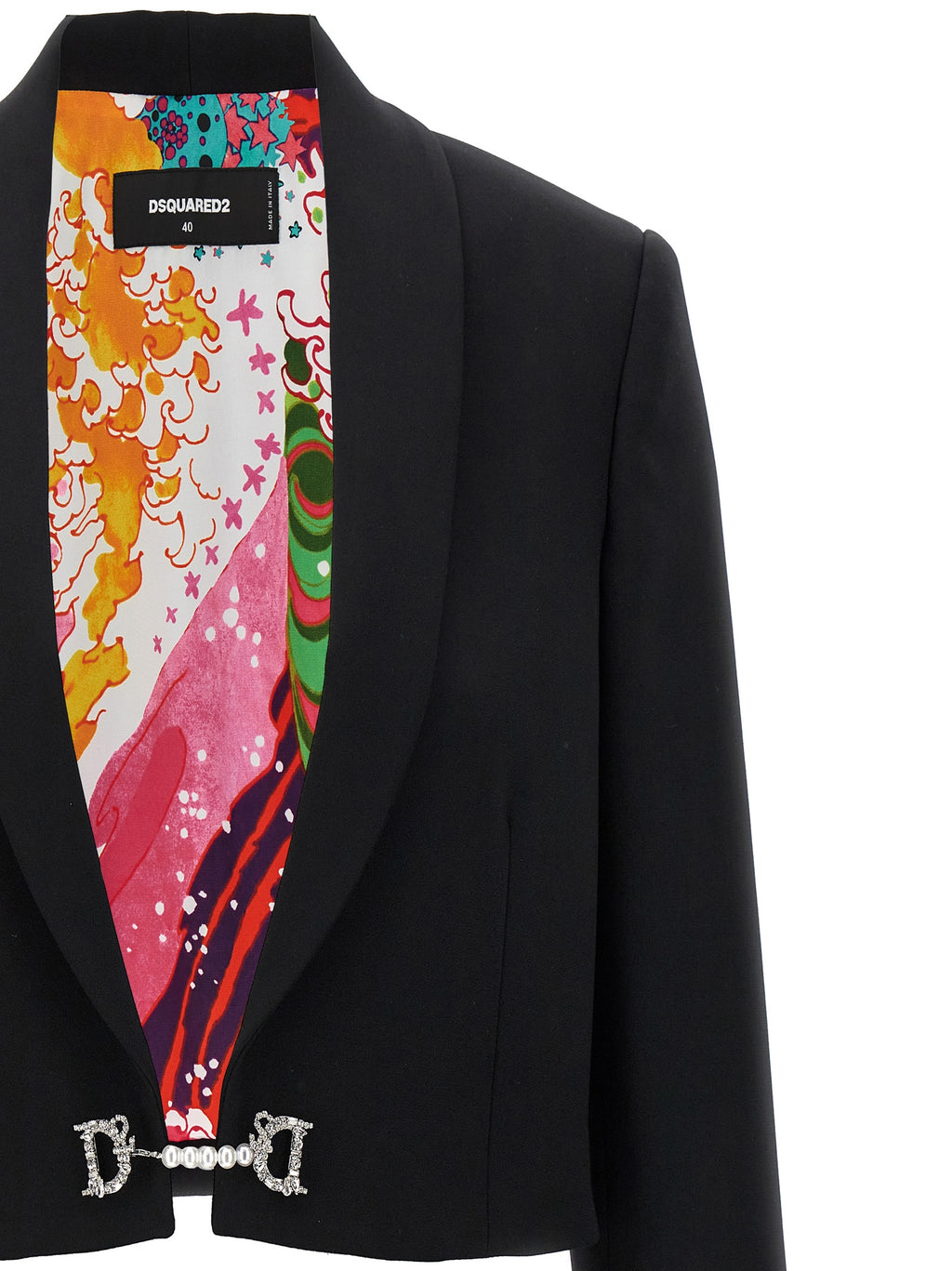 Black Polyester Full-Length Jacket