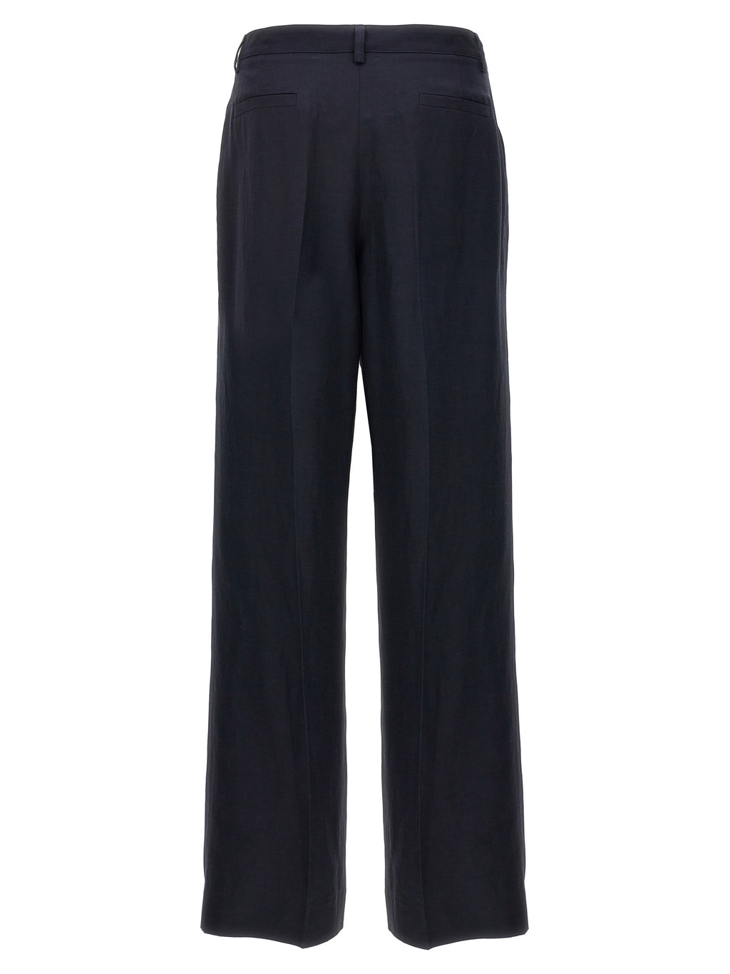 Blue Viscose Casual Pants