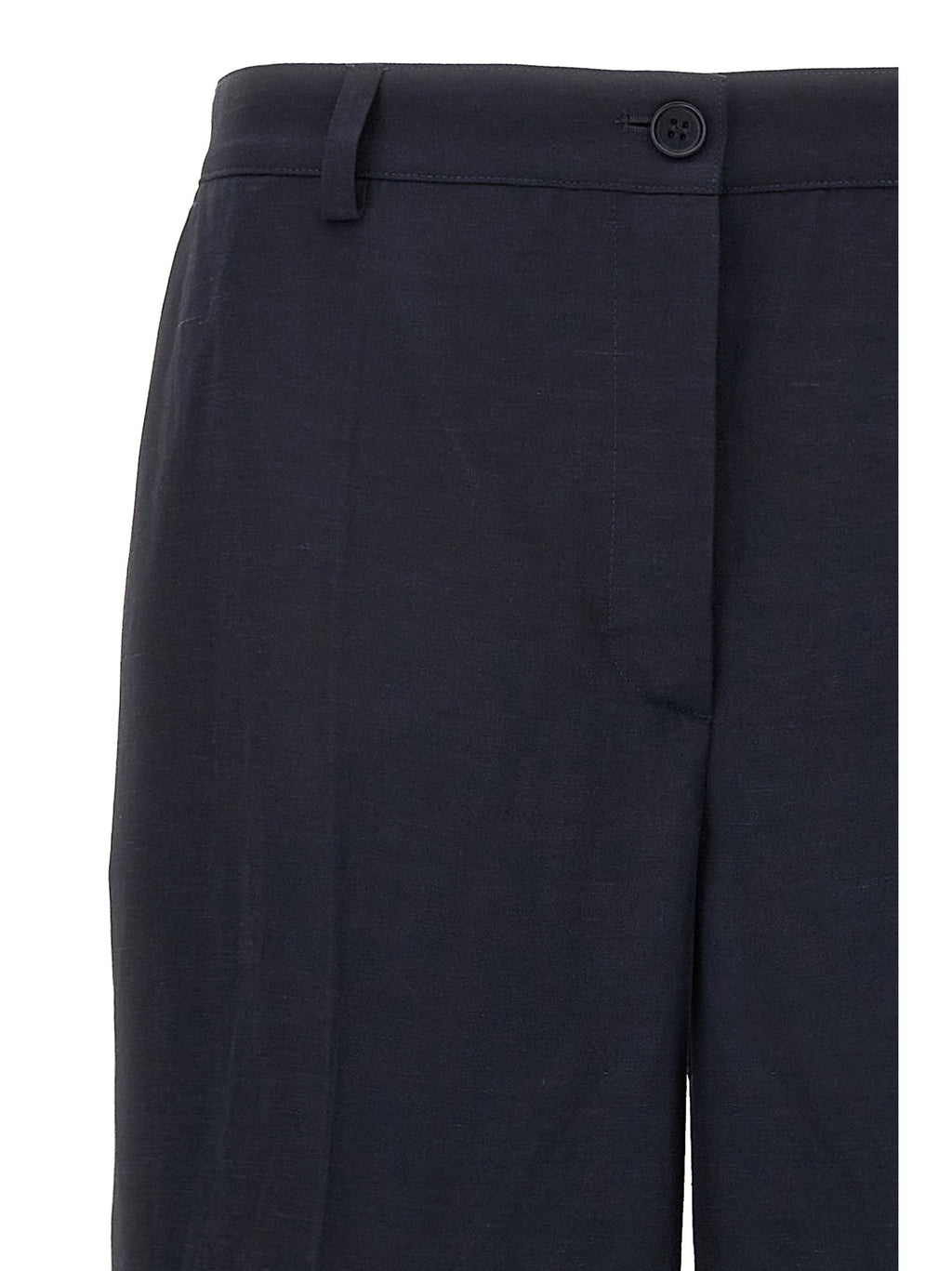 Blue Viscose Casual Pants