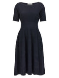 Blue Viscose Midi Dress