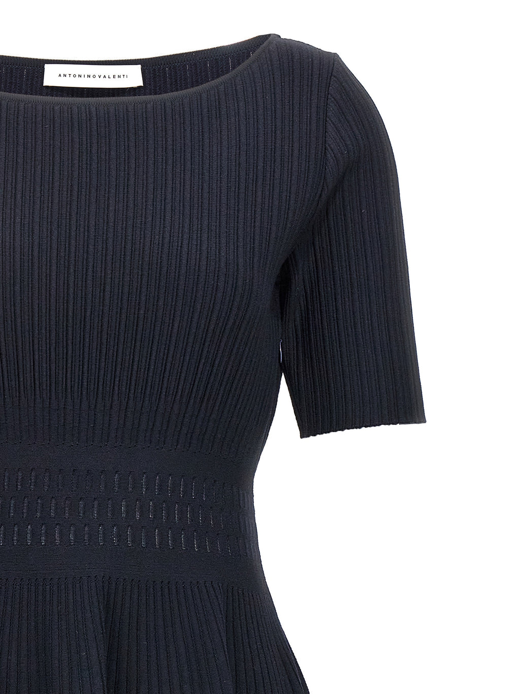 Blue Viscose Midi Dress