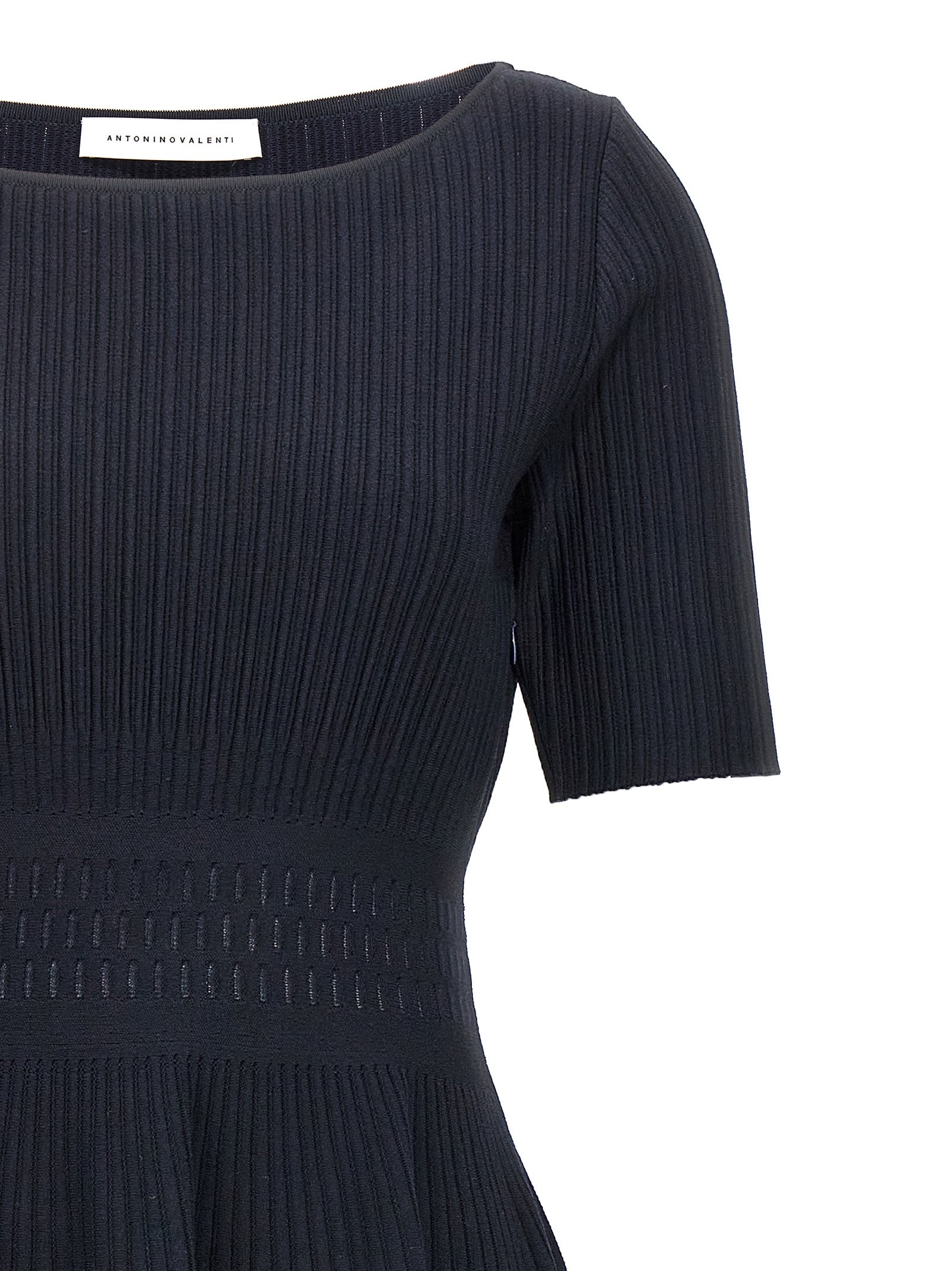 Blue Viscose Midi Dress