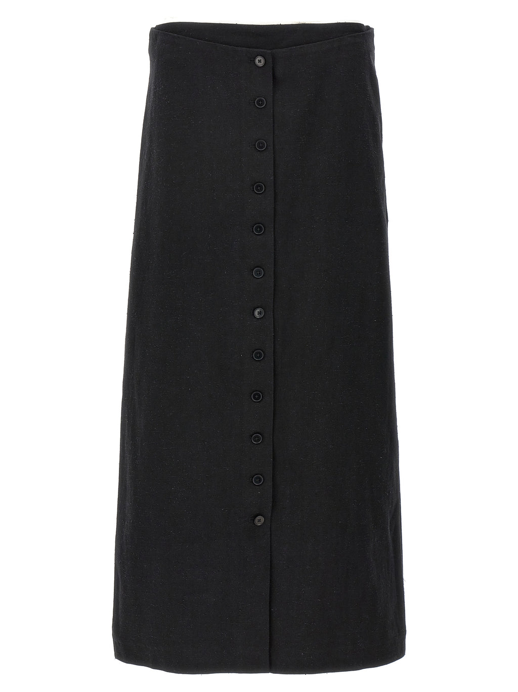 Black Cotton Mini Skirt