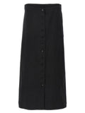 Black Cotton Mini Skirt