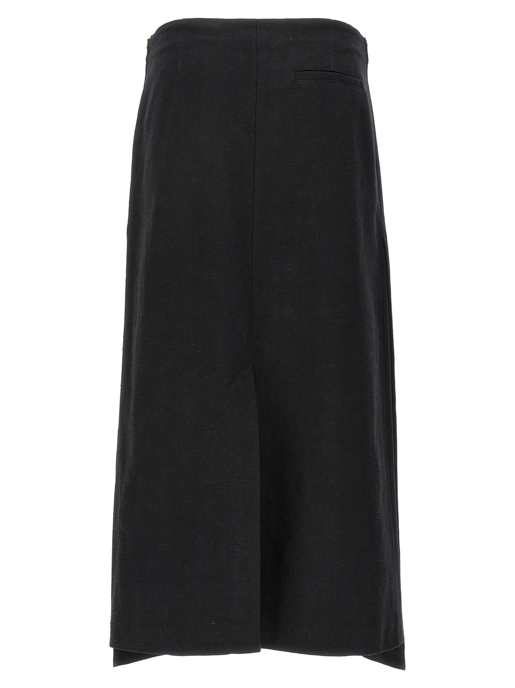Black Cotton Mini Skirt