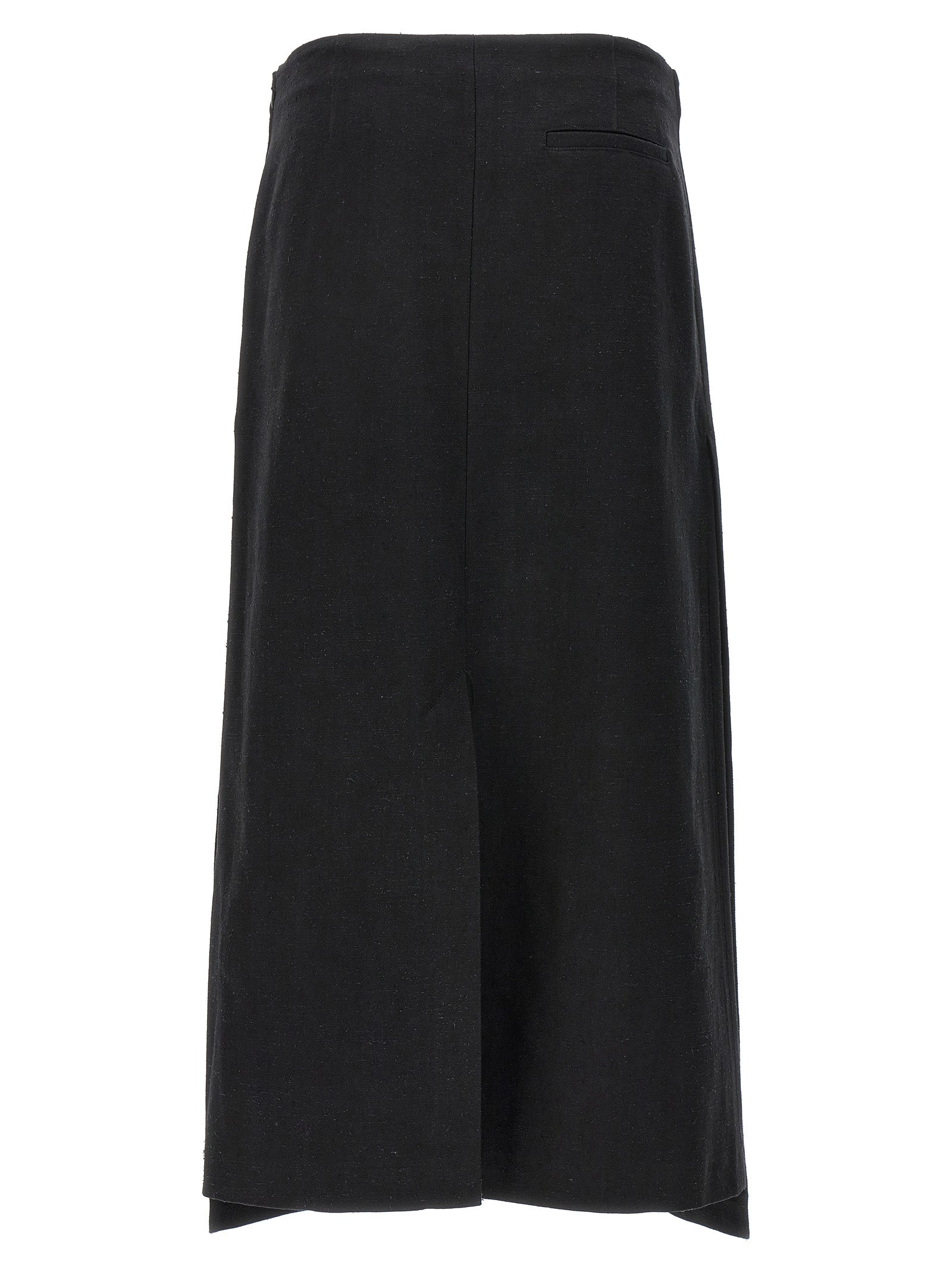 Black Cotton Mini Skirt