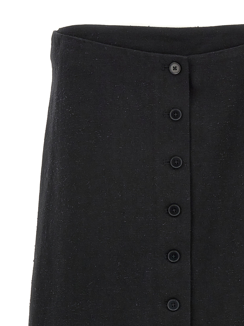 Black Cotton Mini Skirt