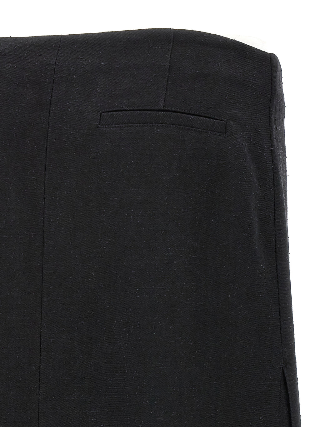 Black Cotton Mini Skirt