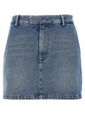 Blue Cotton Long Skirt