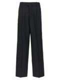 Black Cotton Casual Pants