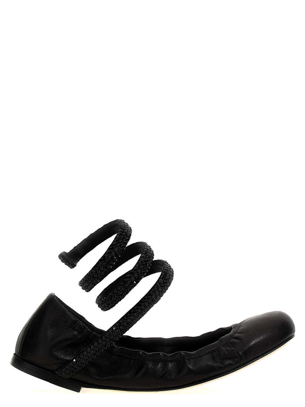 Black Lamb Leather Ballet Flats