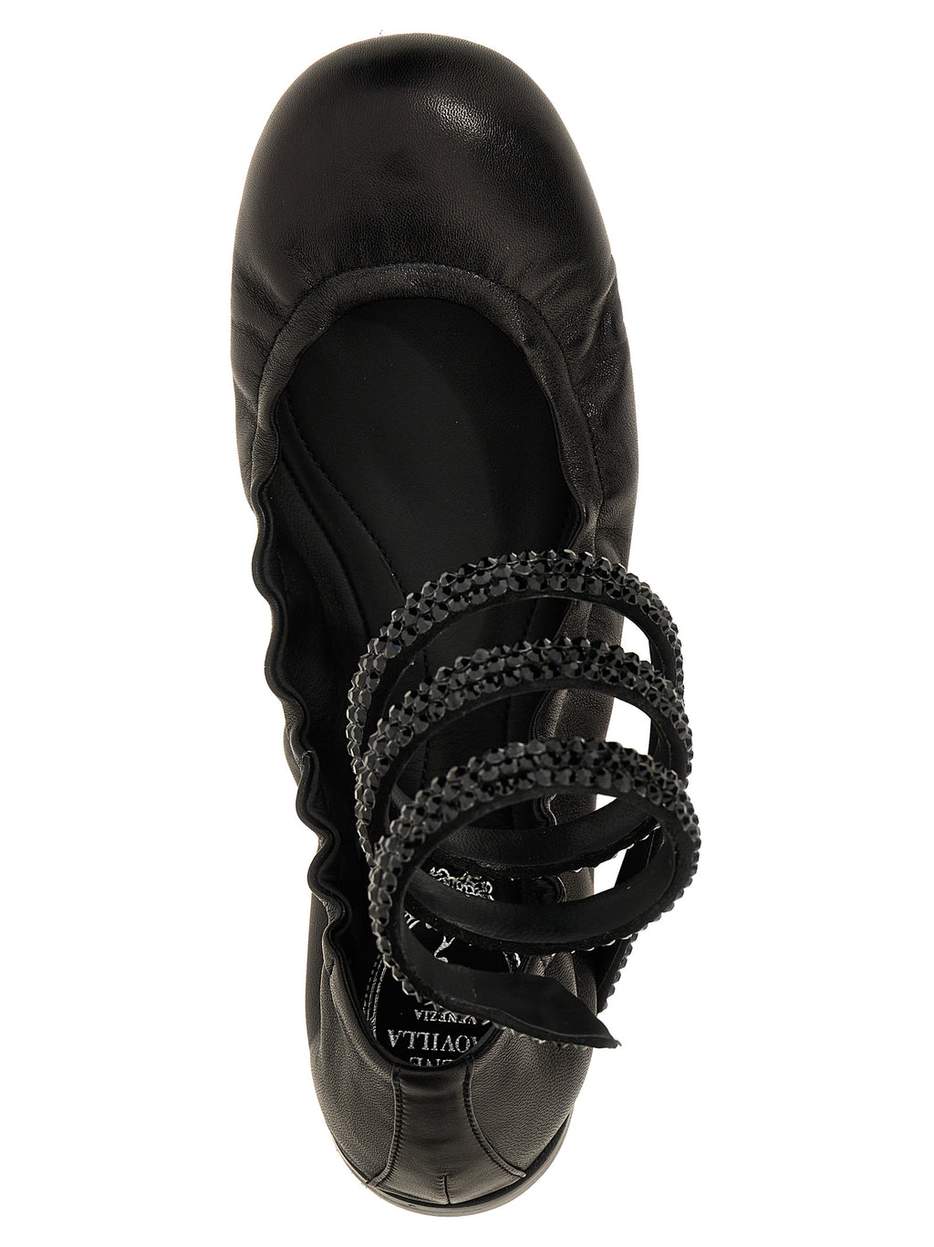 Black Lamb Leather Ballet Flats