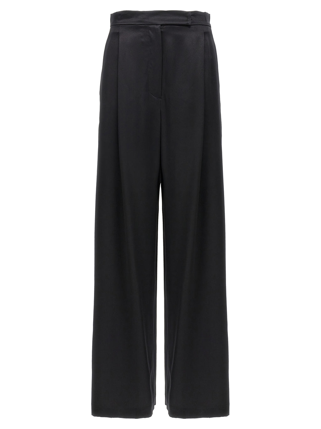 Black Silk Casual Pants