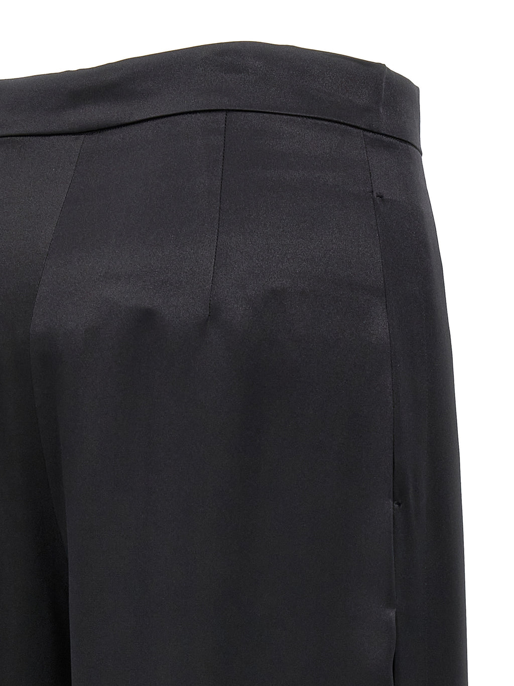 Black Silk Casual Pants
