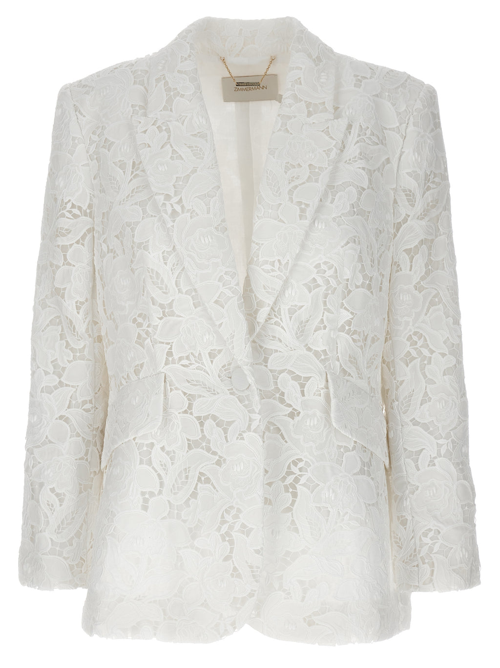White Polyester Blazer