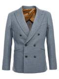 Blue Silk Blazer