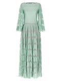 Bicolor Viscose Long Dress