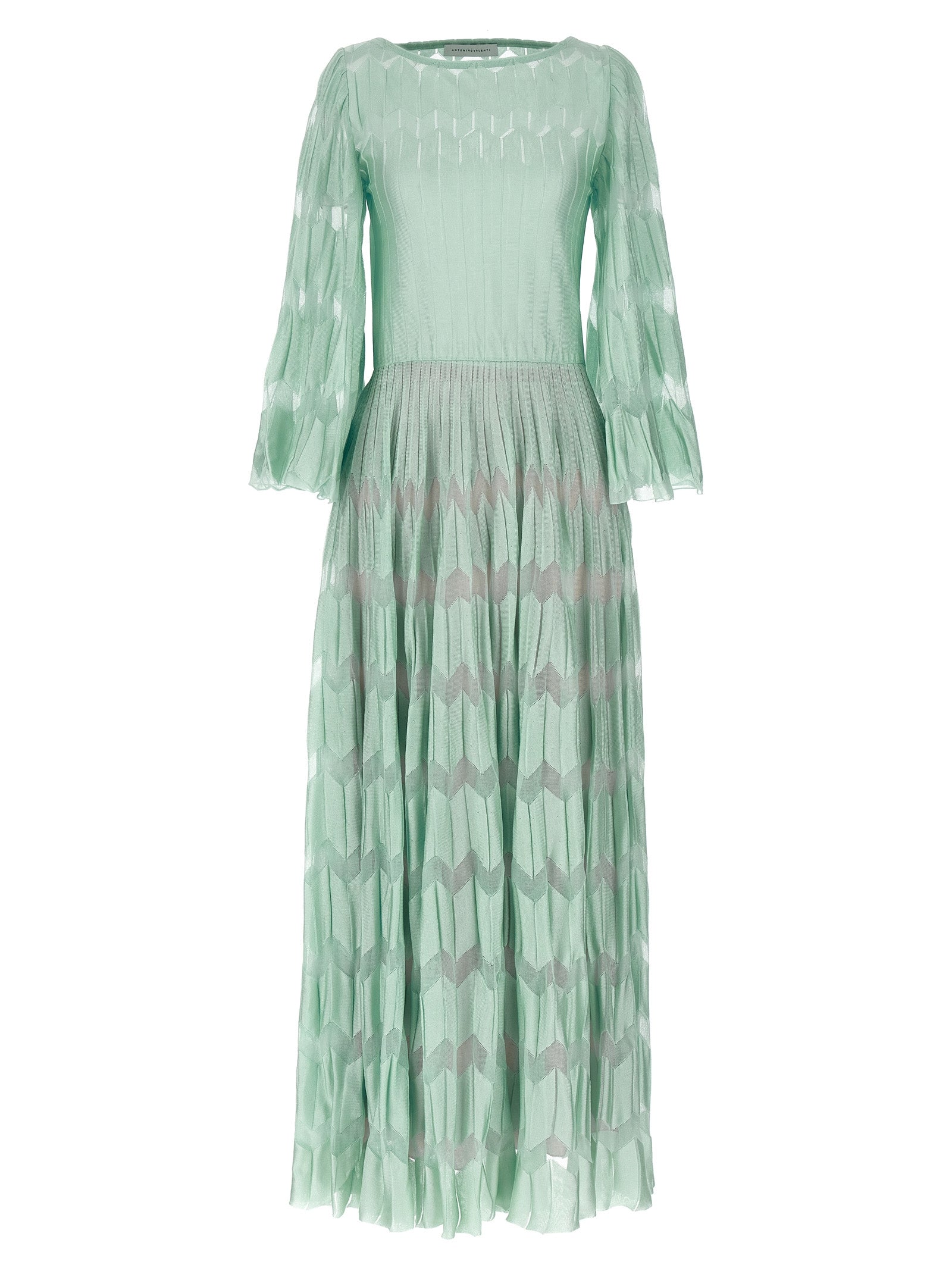 Bicolor Viscose Long Dress