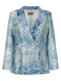 Blue Polyester Blazer