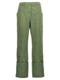 Bicolor Cotton Casual Pants