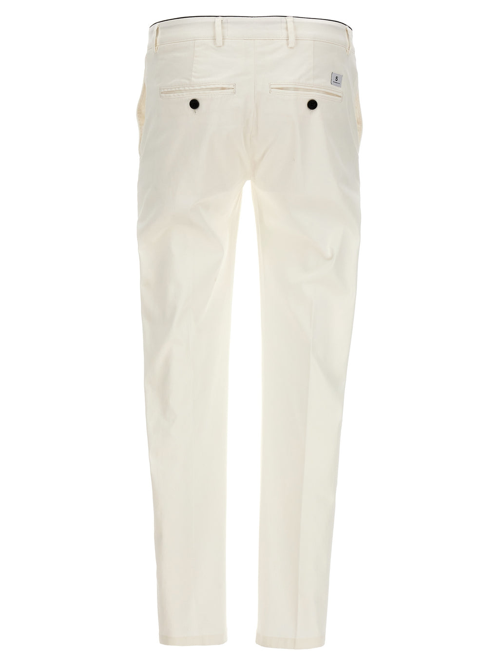 White Cotton Casual Pants