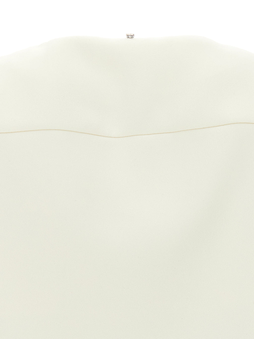 White Polyester Full-Length Jacket