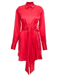 Fuchsia Silk Short Dress