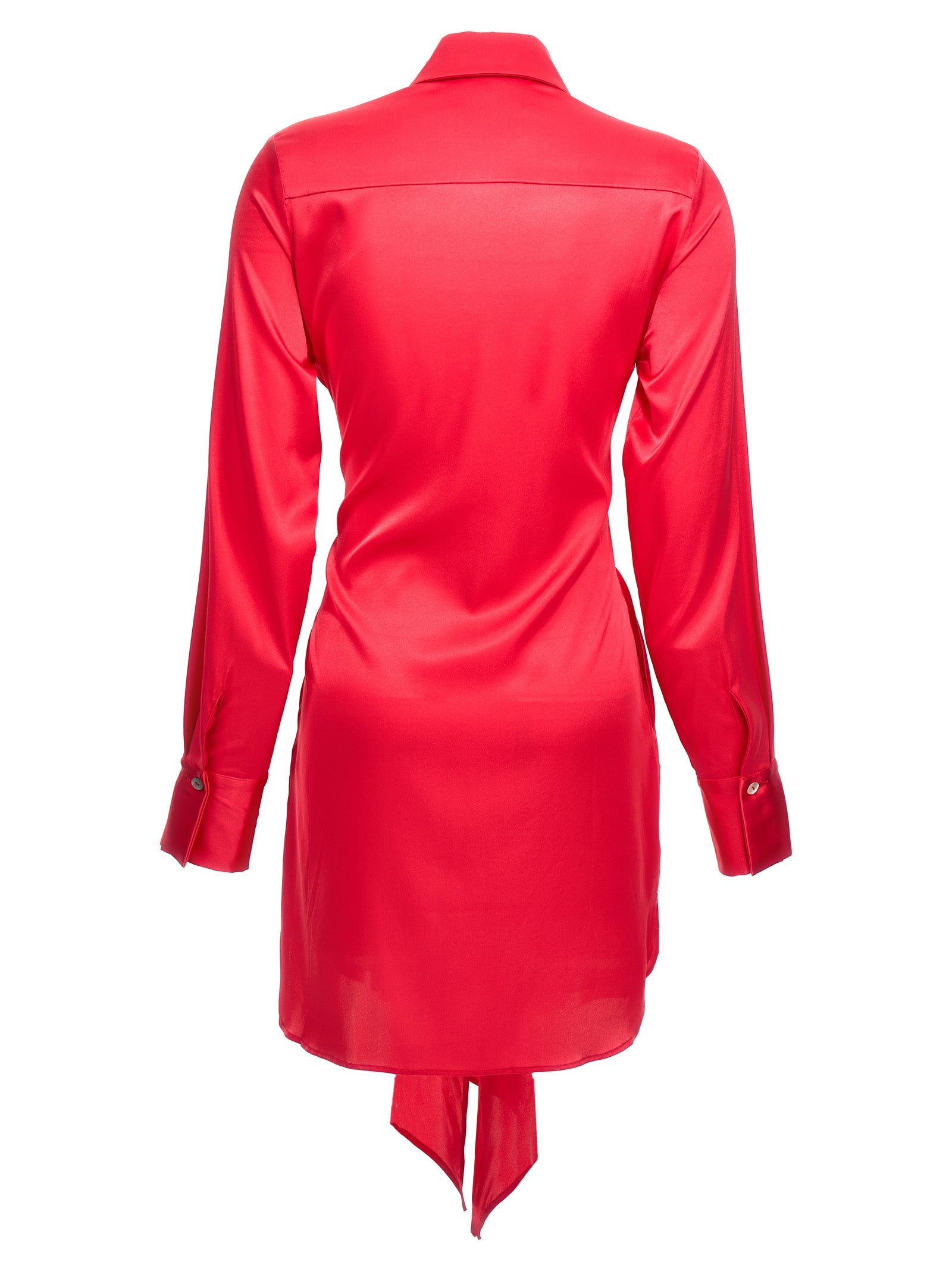 Fuchsia Silk Short Dress