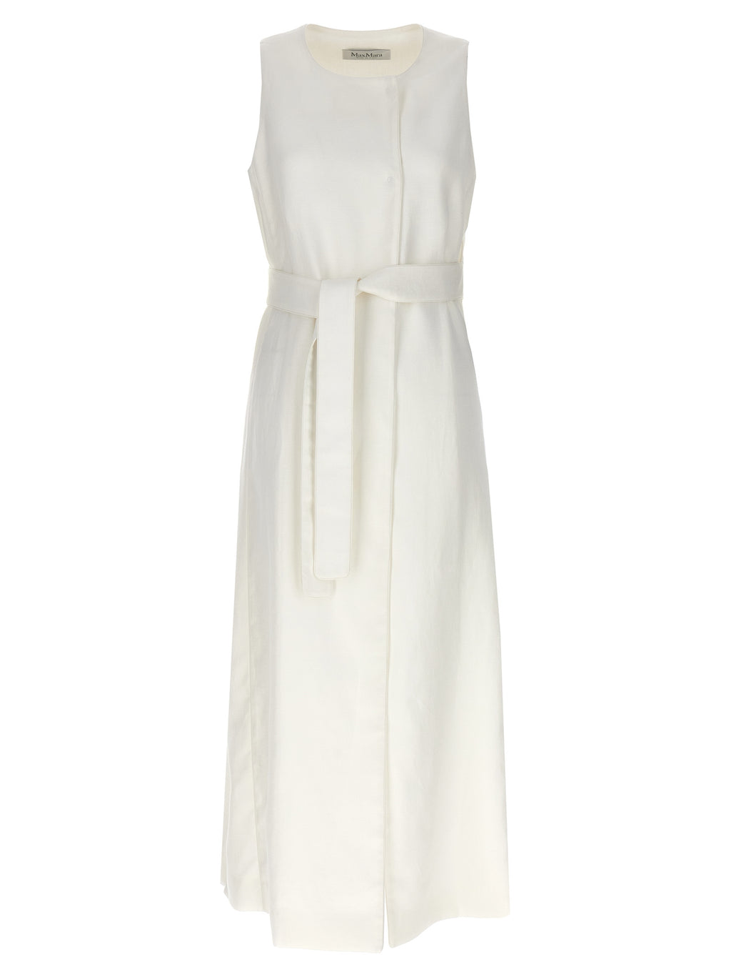 White Flax Sleeveless Jacket