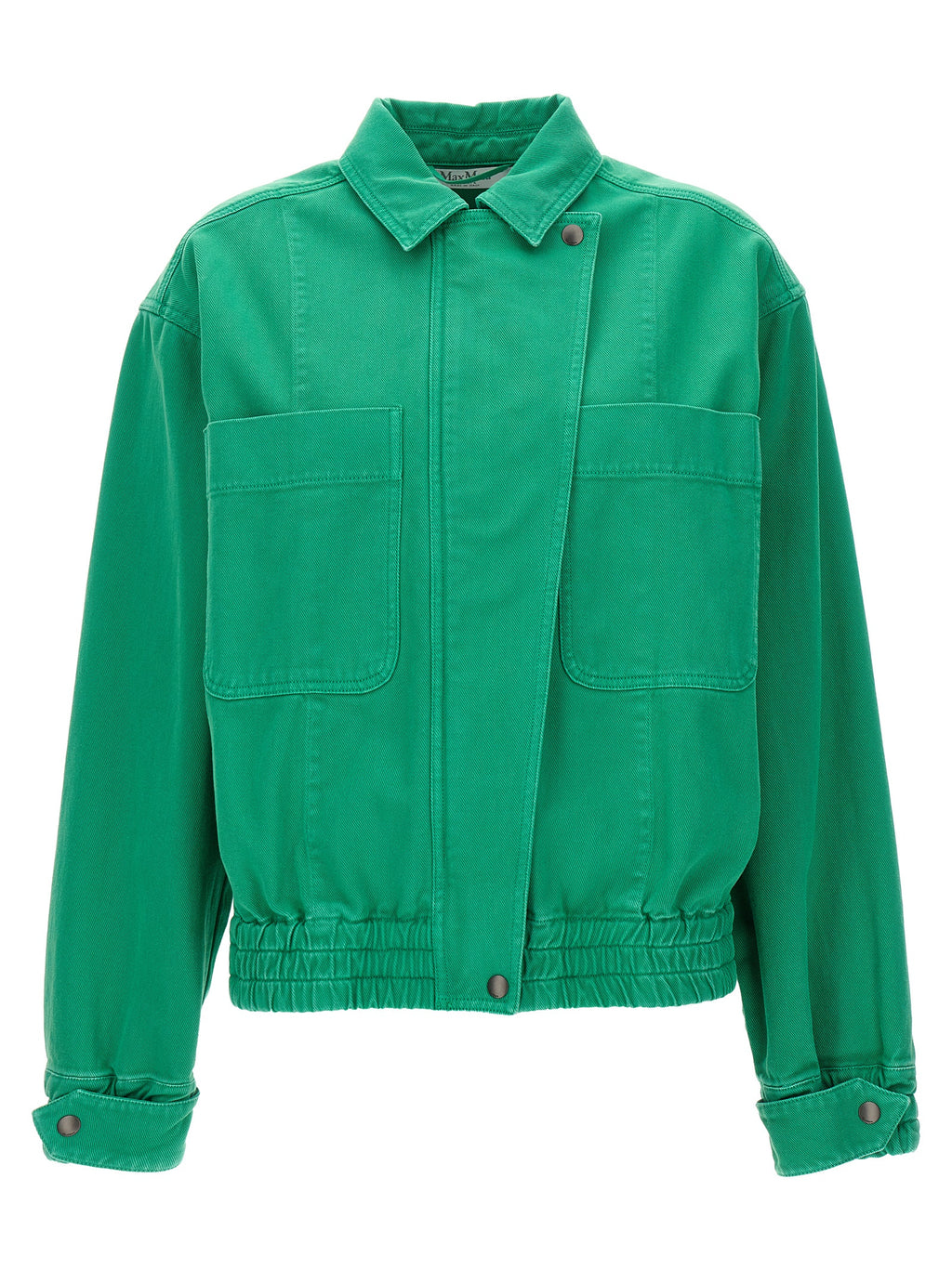 Bicolor Cotton Full-Length Jacket
