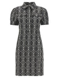 Bicolor Polyester Short Dress