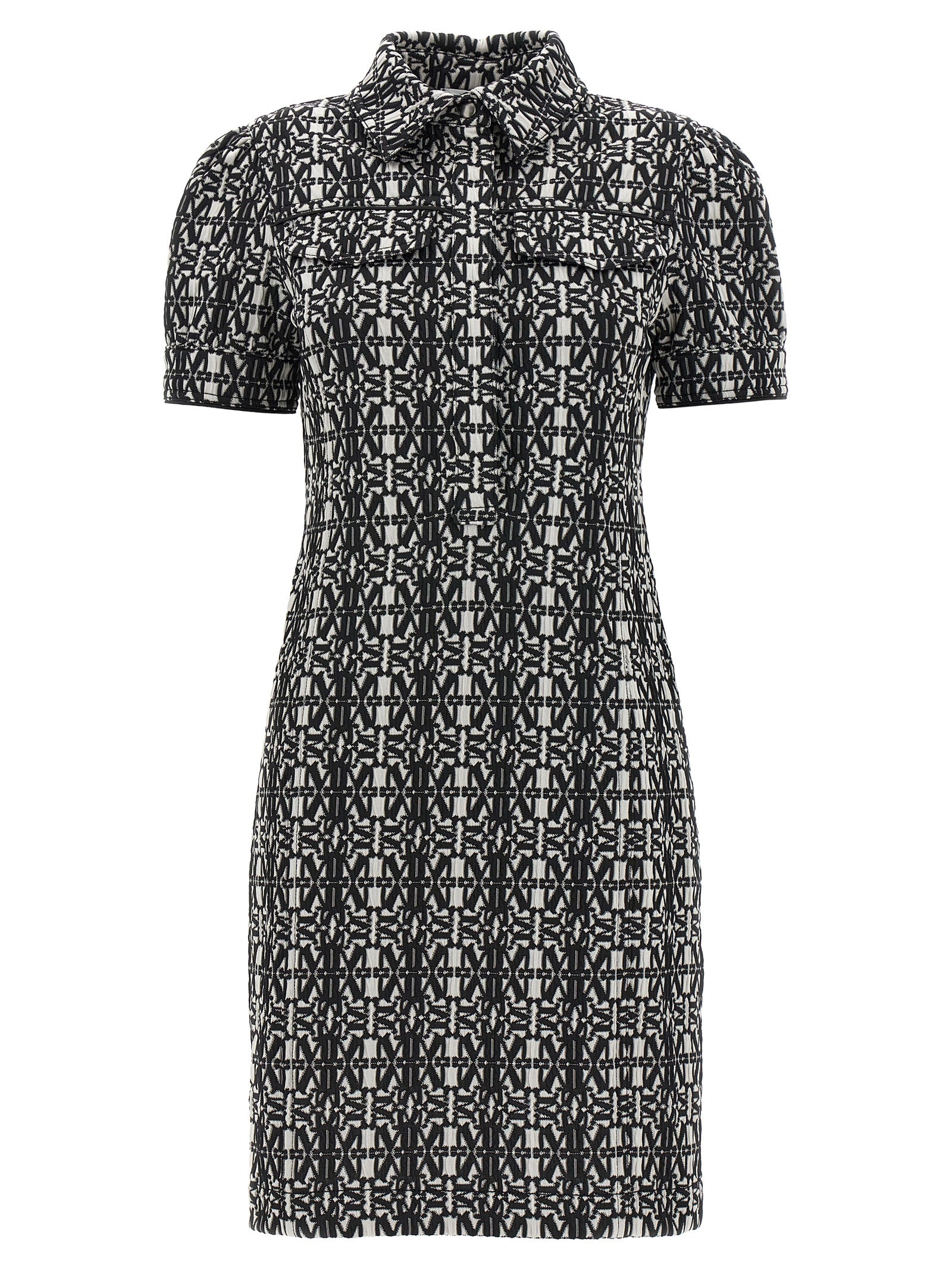 Bicolor Polyester Short Dress