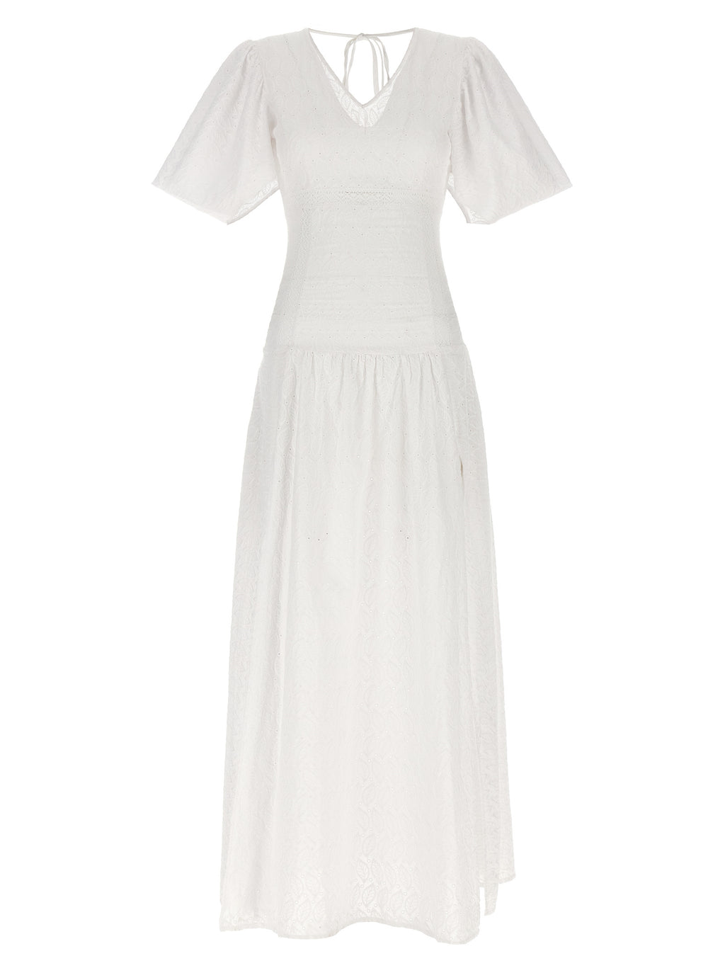 White Cotton Long Dress
