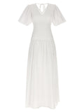 White Cotton Long Dress