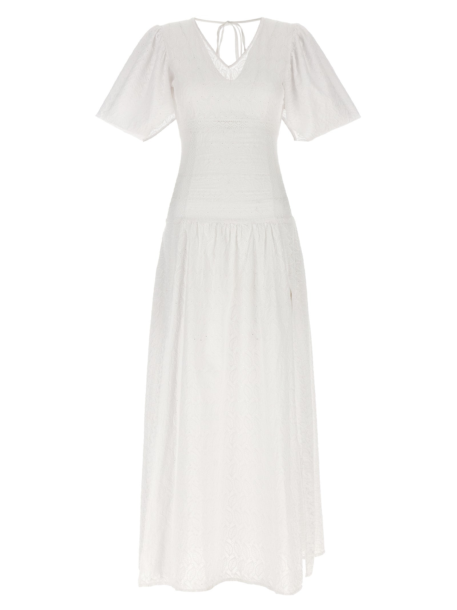 White Cotton Long Dress