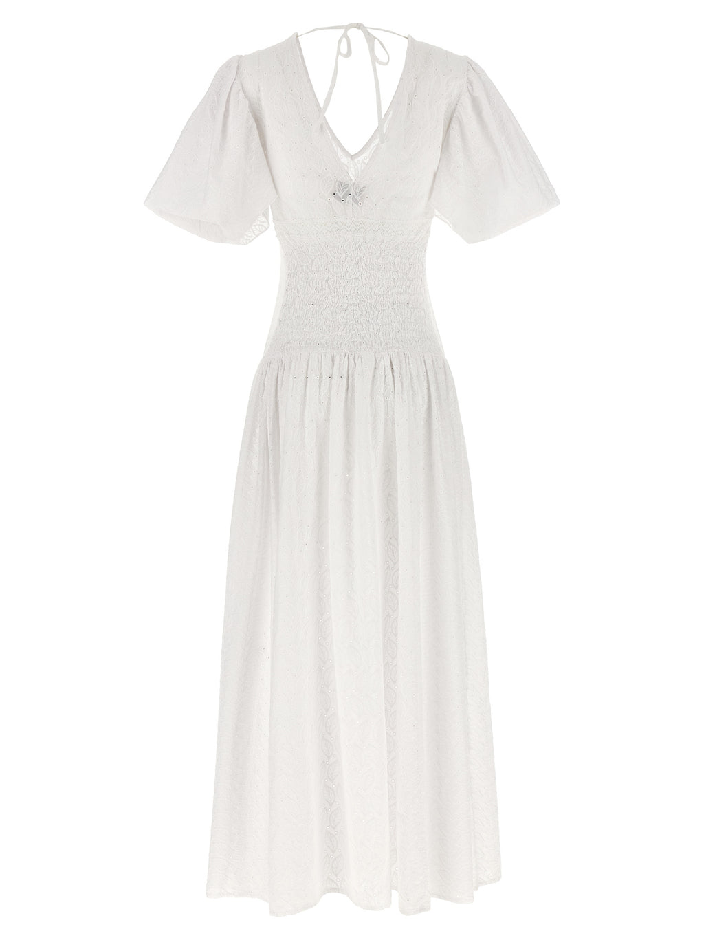 White Cotton Long Dress