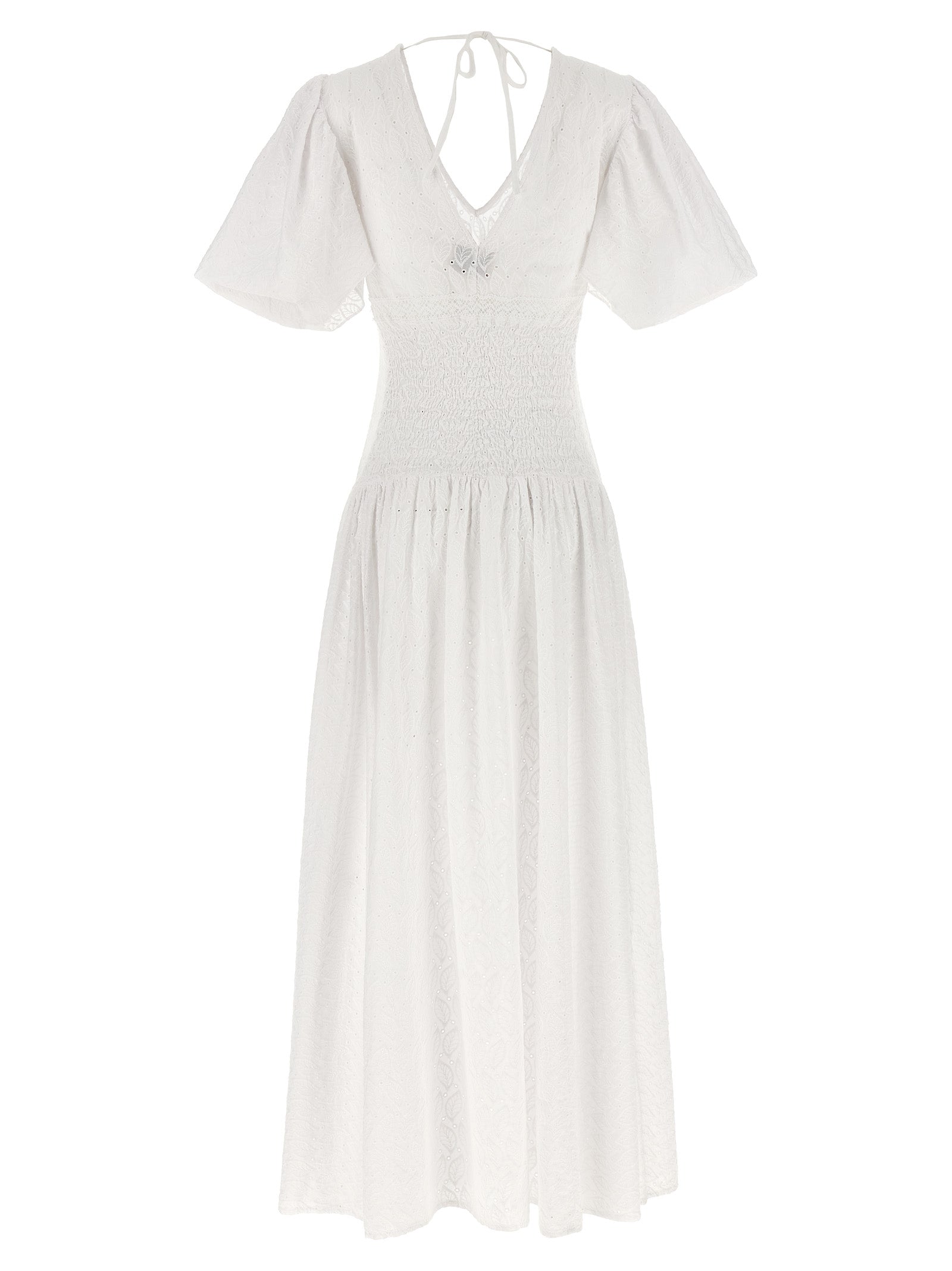 White Cotton Long Dress