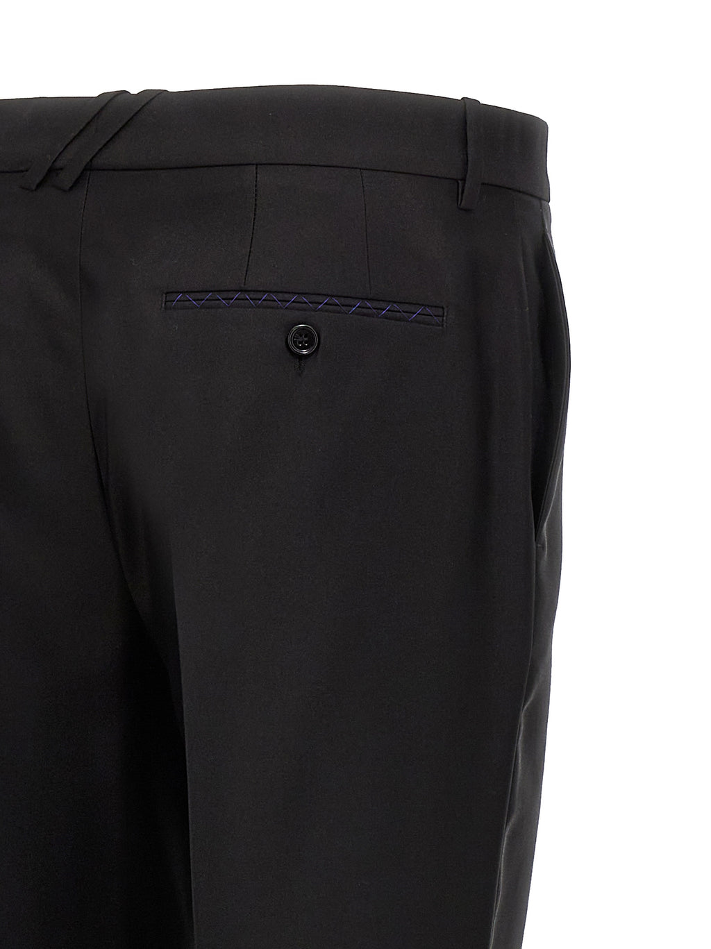 Black Virgin Wool Dress Pants