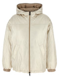 Beige Polyester Full-Length Jacket