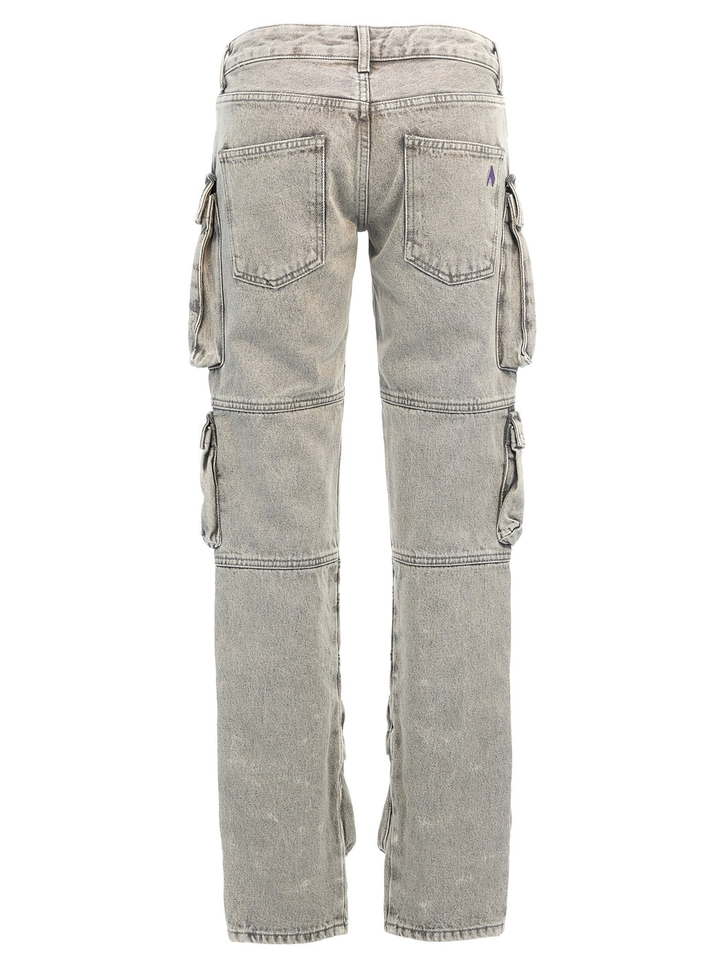 Gray Cotton Cargo Pants