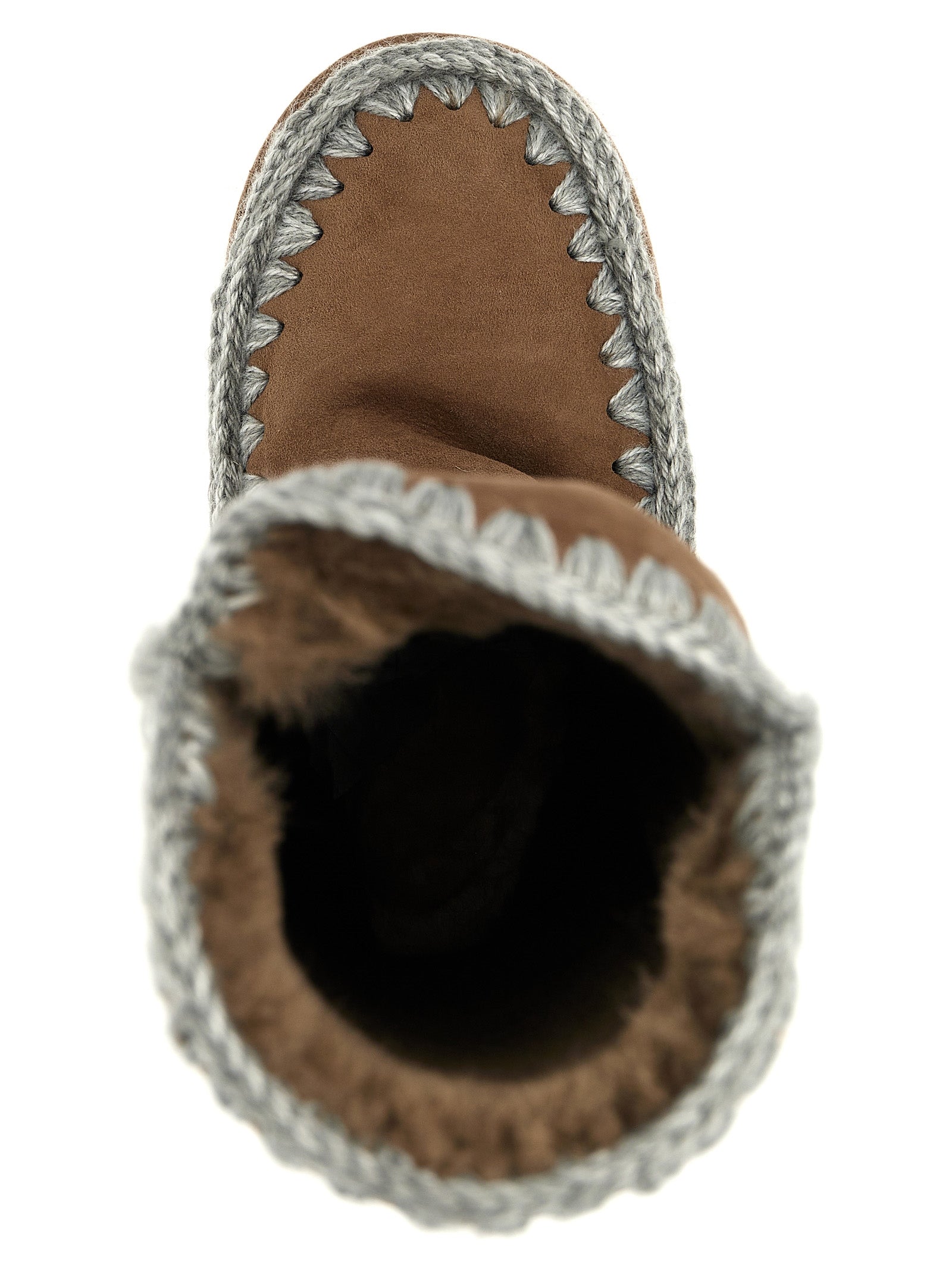 Brown Lamb Leather Over The Knee