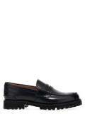 Black Cowhide Slip-On Loafers