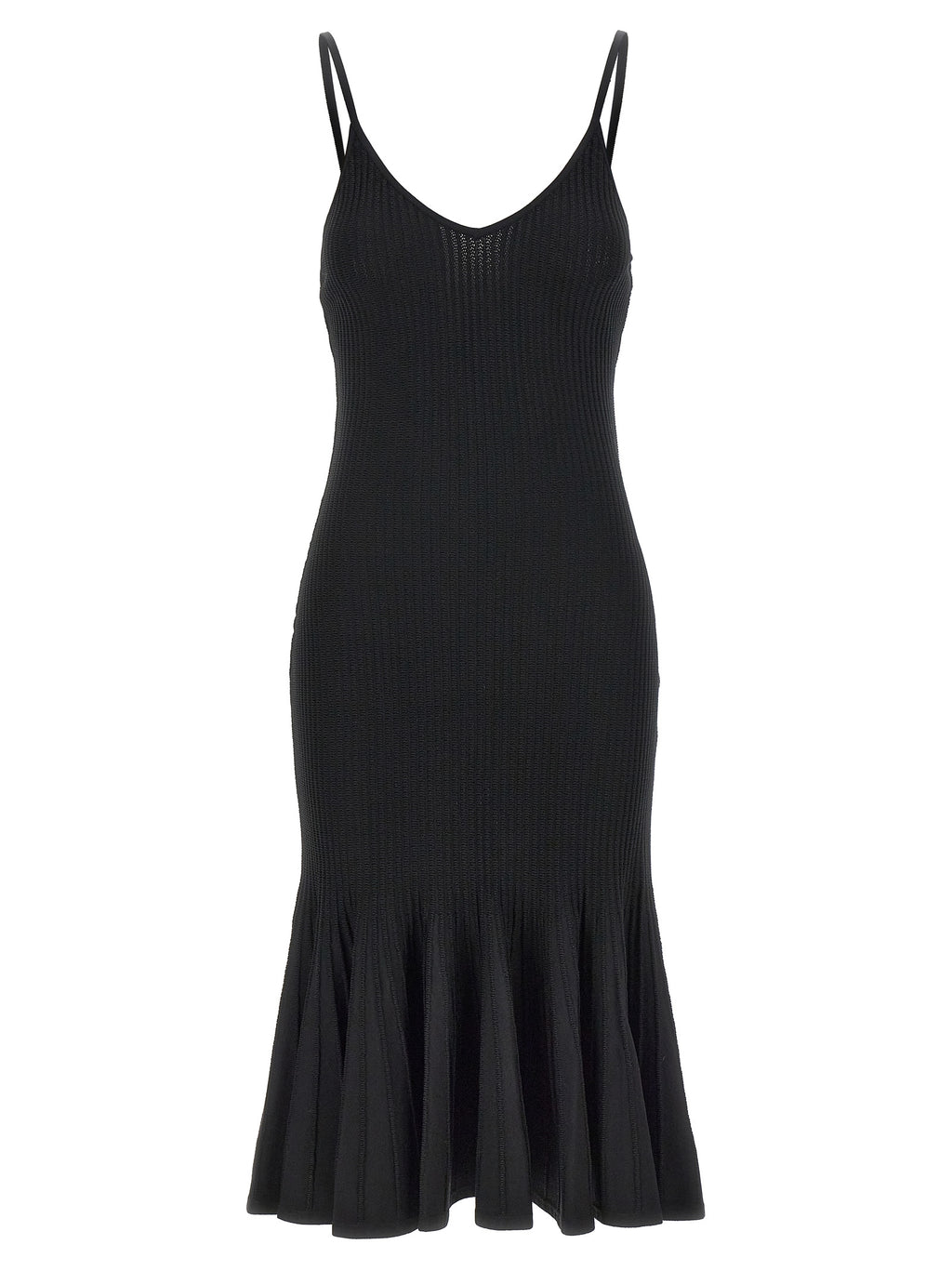 Black Viscose Midi Dress