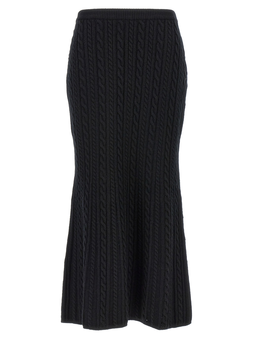 Black Wool Mini Skirt