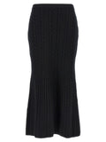 Black Wool Mini Skirt