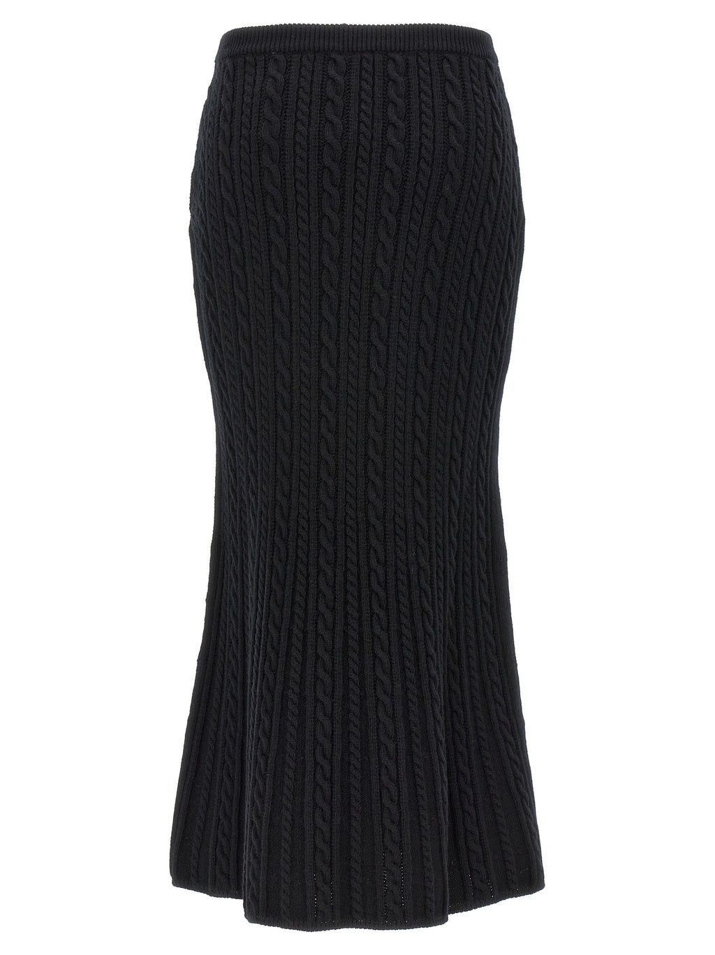 Black Wool Mini Skirt