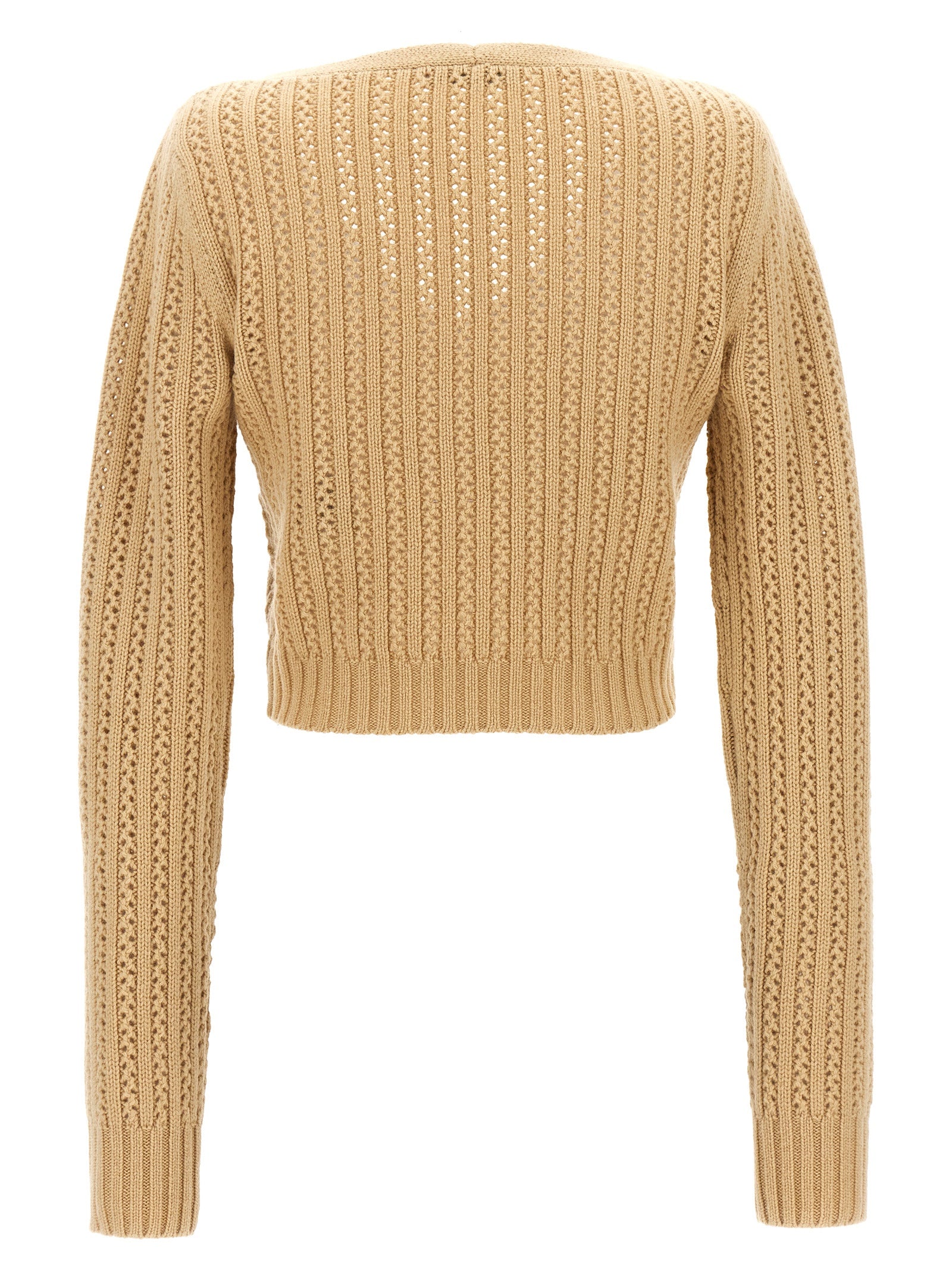 Beige Wool Cardigan