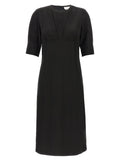 Black Viscose Midi Dress