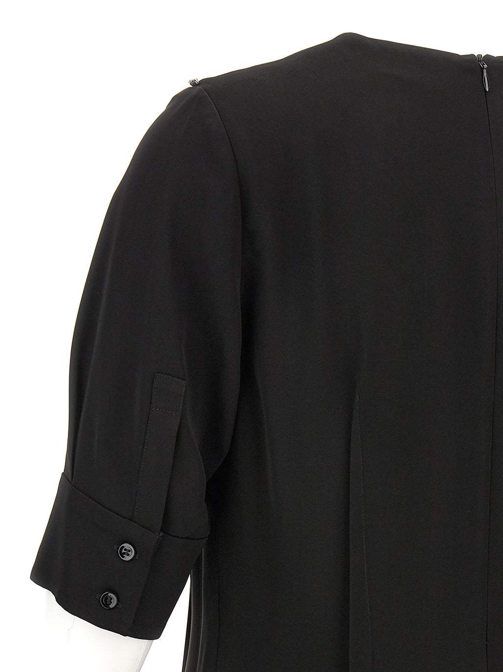 Black Viscose Midi Dress
