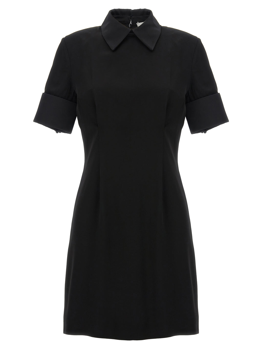 Black Viscose Short Dress